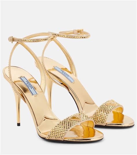 prada gold shoes|prada gold heels.